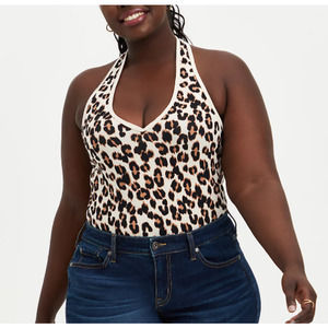 Torrid Leopard Halter Top 5X